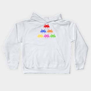 Pixelated Crab Monsters Kids Hoodie